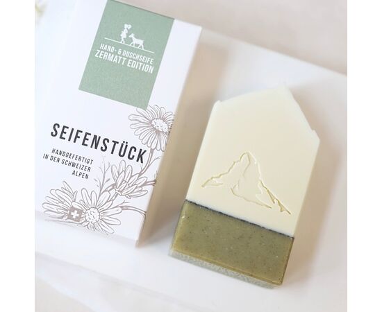 Handgemachte Naturseife «Zermatt Edition» mit Matterhorn-Prägung von Seifenstück.ch